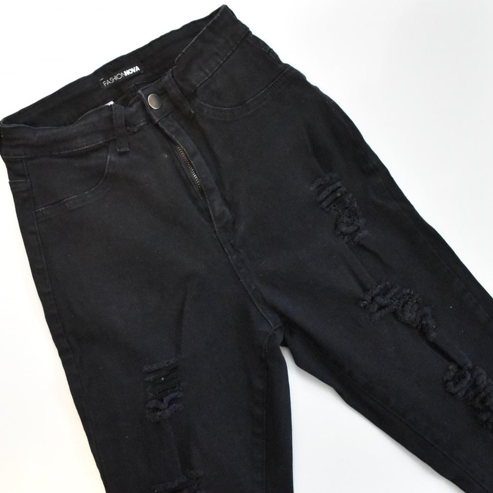 Fashion Nova Ripped High Rise Skinny Jeans